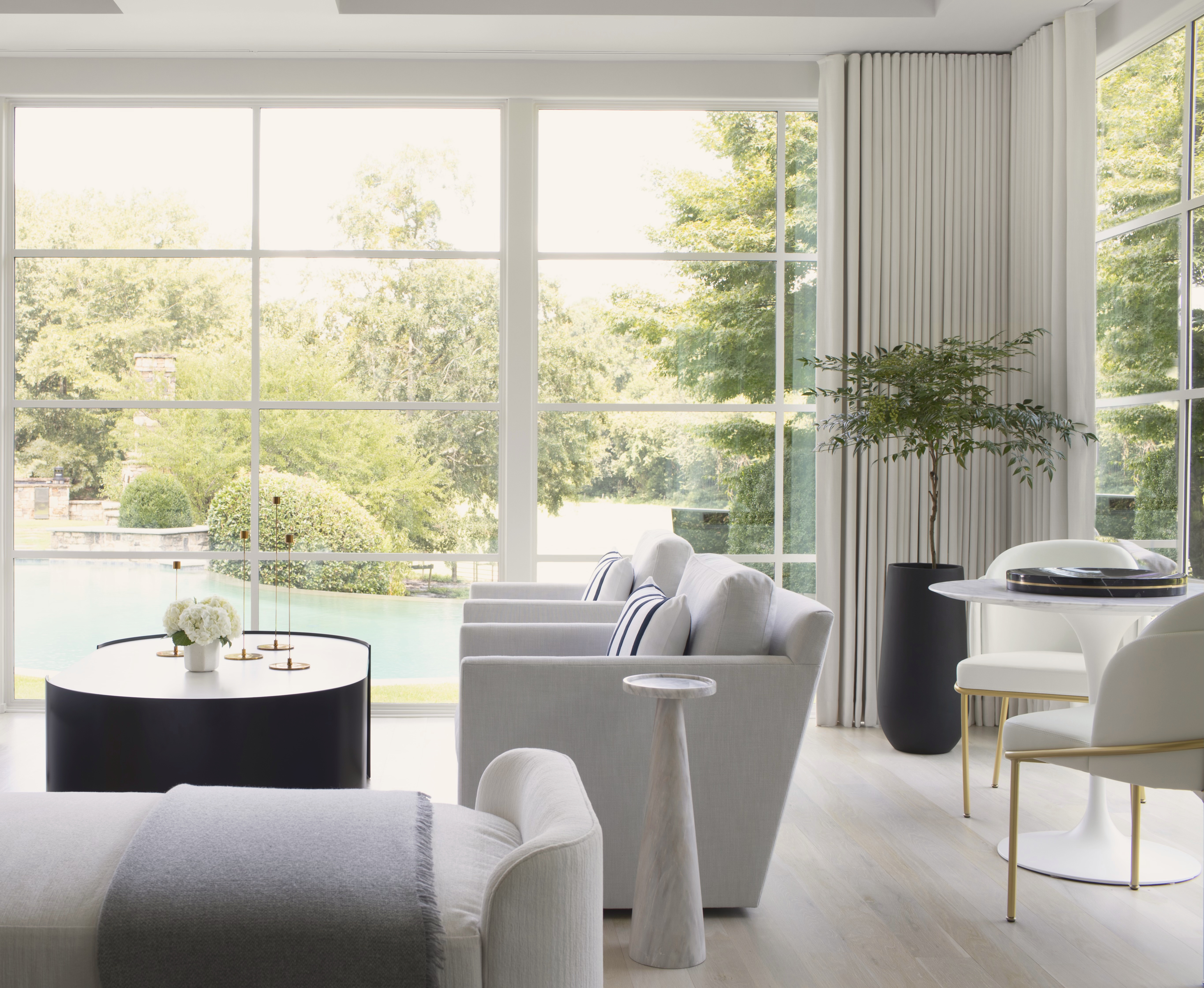 Vinings Residence window wall and sitting area